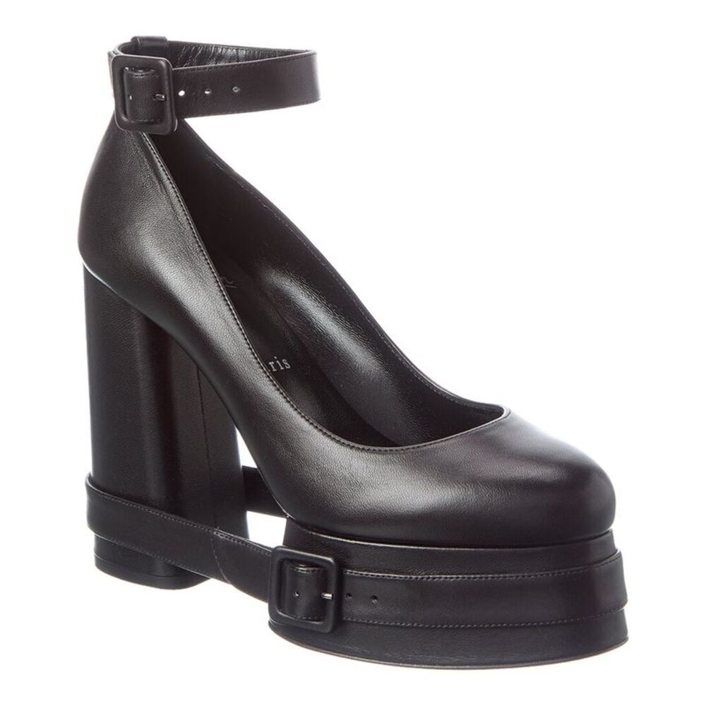 Christian Louboutin Yazefir Strap 127 Leather Pump, Black